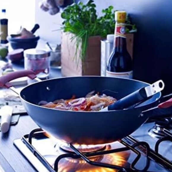 IKEA IDENTISK Nonstick Wok with Lid 32cm (13") Aluminum — New & Sealed - Picture 4 of 15